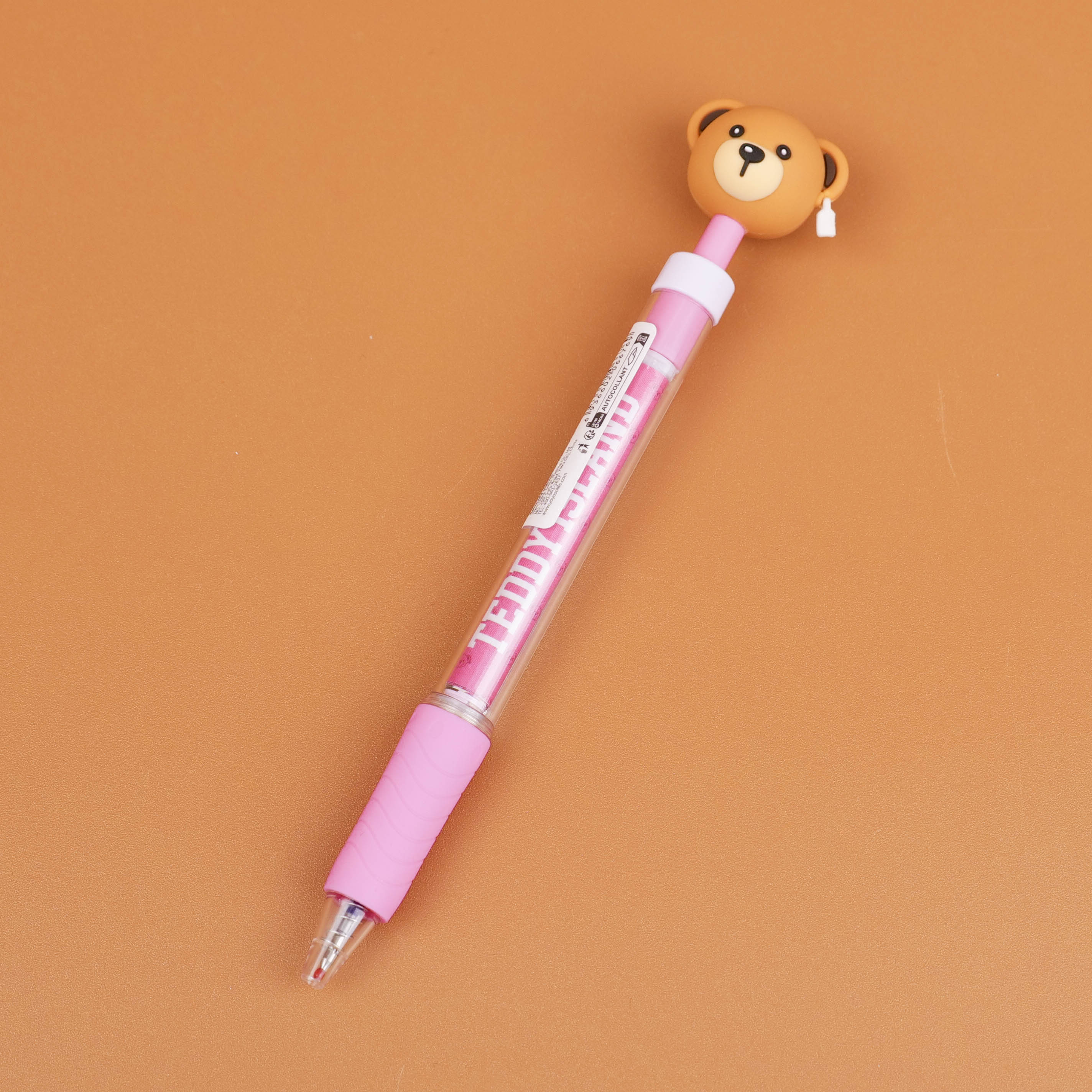 TEDDY ISLAND Series Pink Rotating Sketch Gel Pen - Blue Core HY-QJB8013
