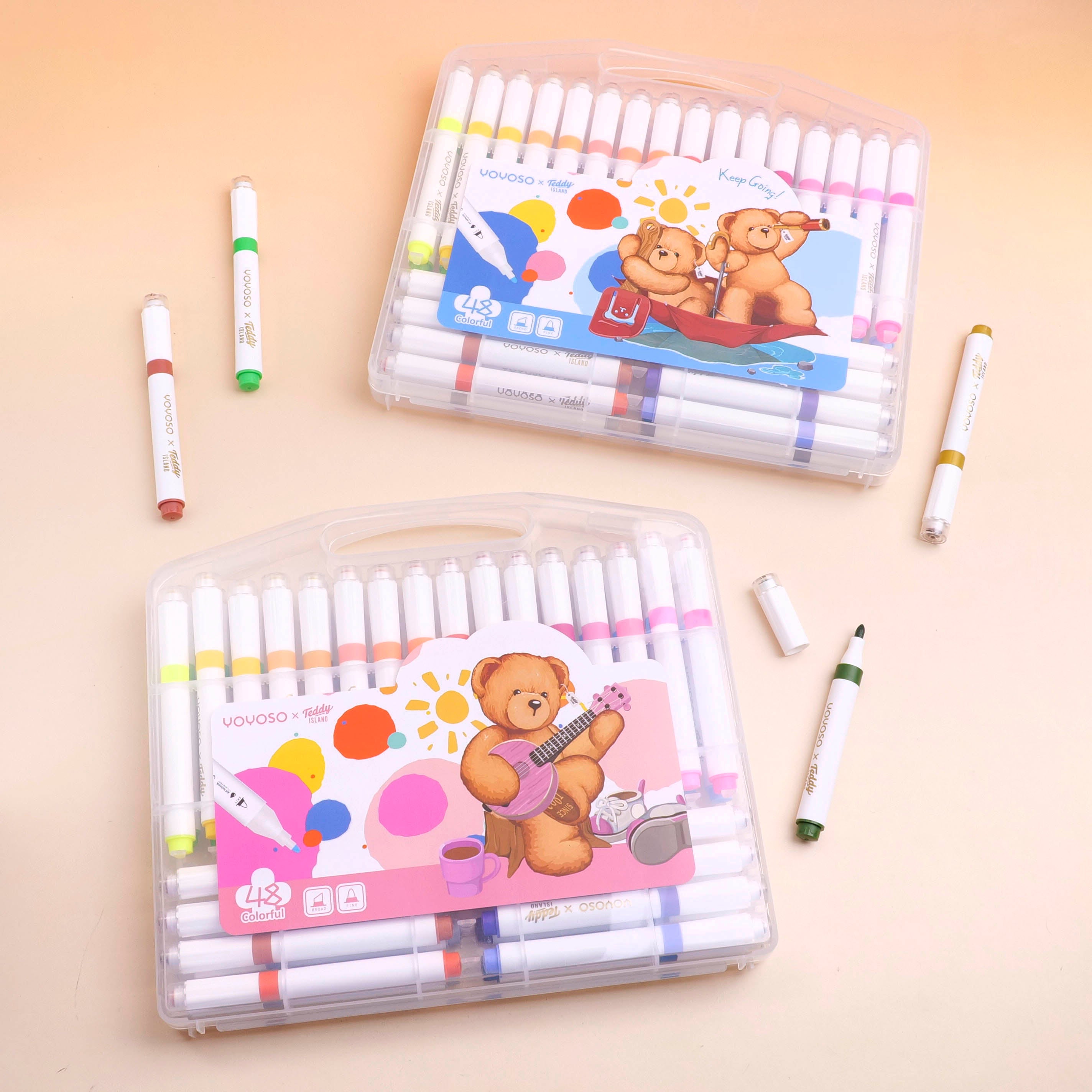 TEDDY ISLAND Series New-style Signet Watercolor Pen 48PCS
