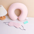 Milkshake Neck Pillow and Eye Mask Set-Pink