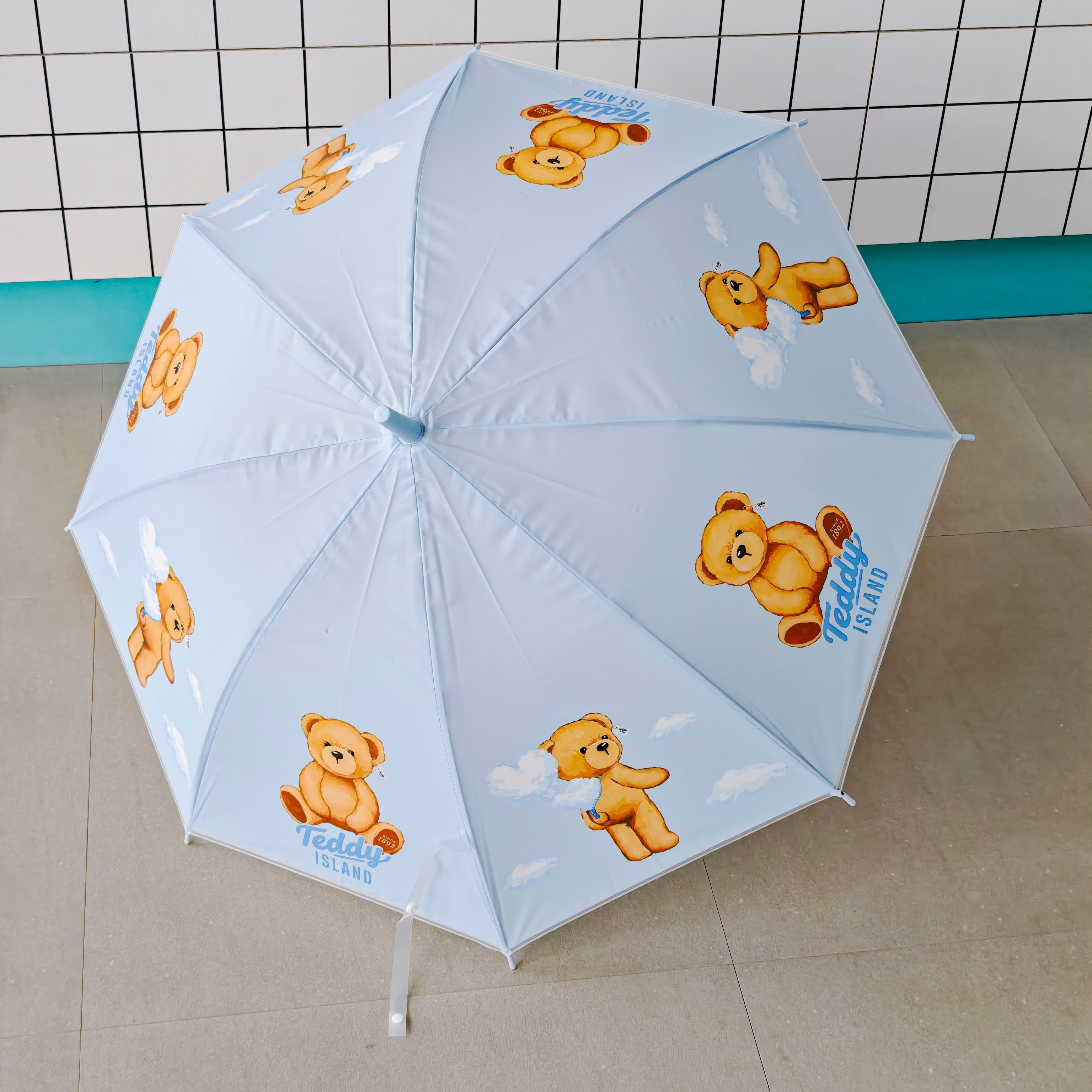TEDDY ISLAND Series Straight Umbrella – Blue