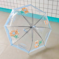 TEDDY ISLAND Series Straight Umbrella - Blue Polka Dots