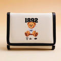 TEDDY ISLAND Series Small Tri-fold Wallet -Black