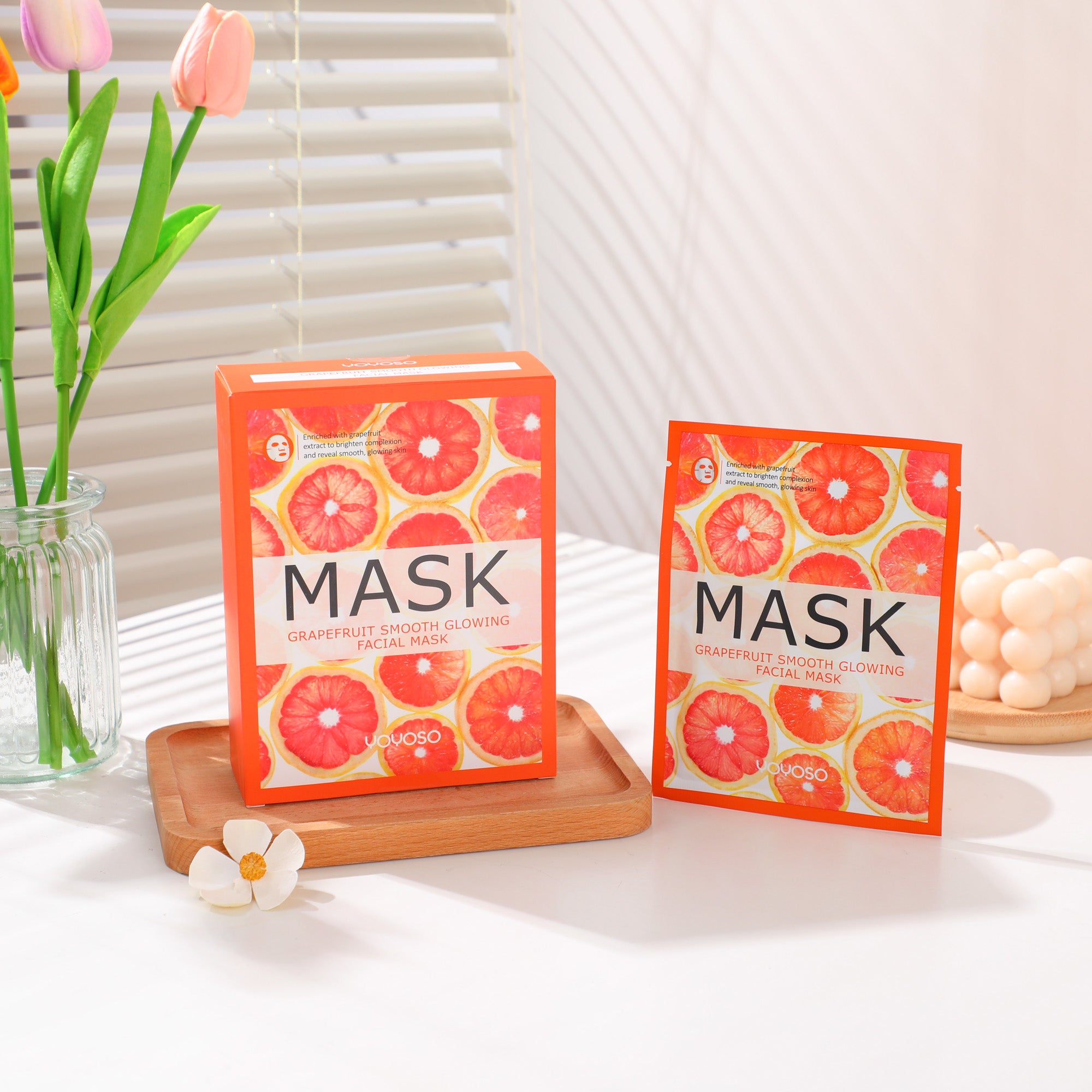 Grapefruit Smooth Glowing Facial Mask (10 Pieces)