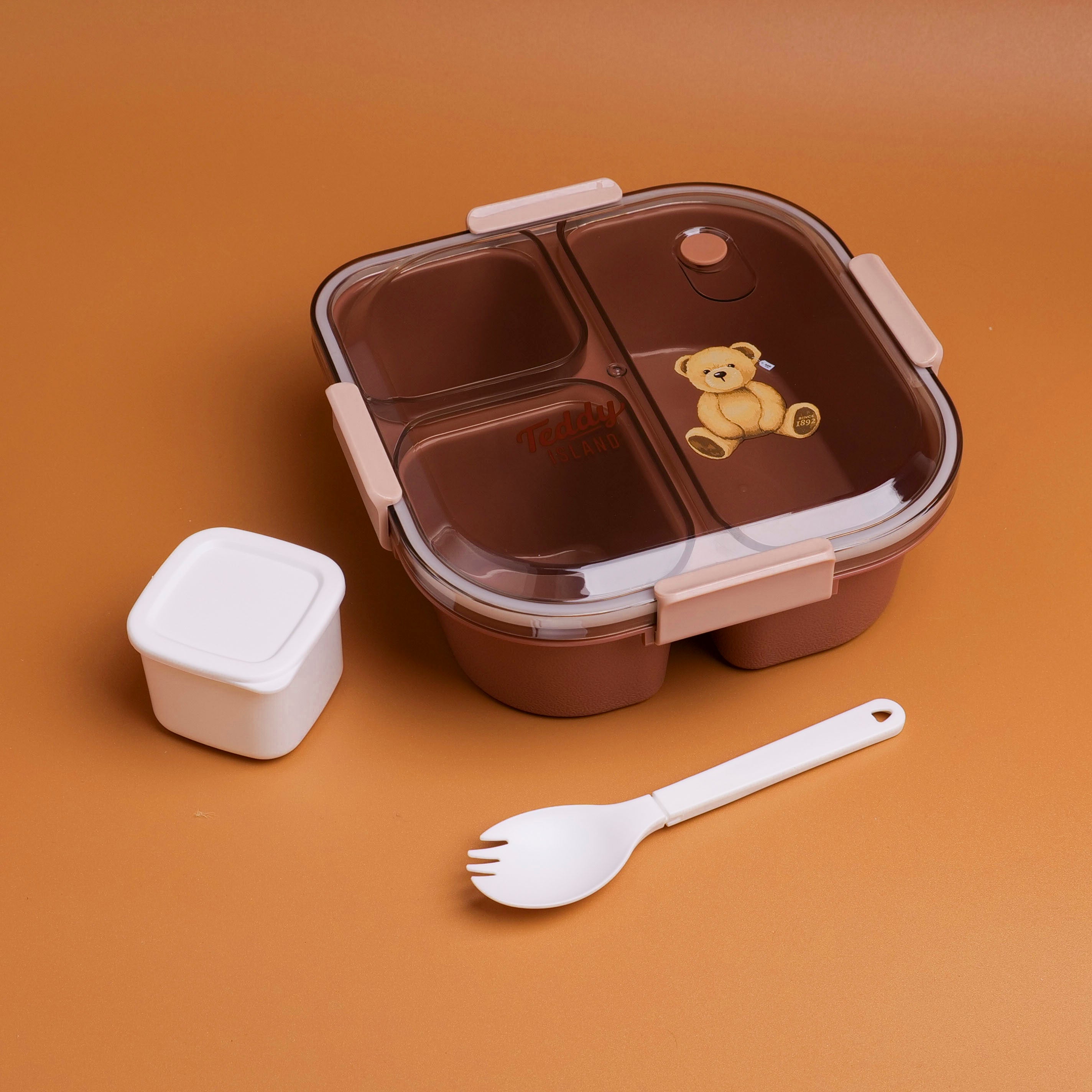 TEDDY ISLAND Lunch Box - 1200ml Coffee