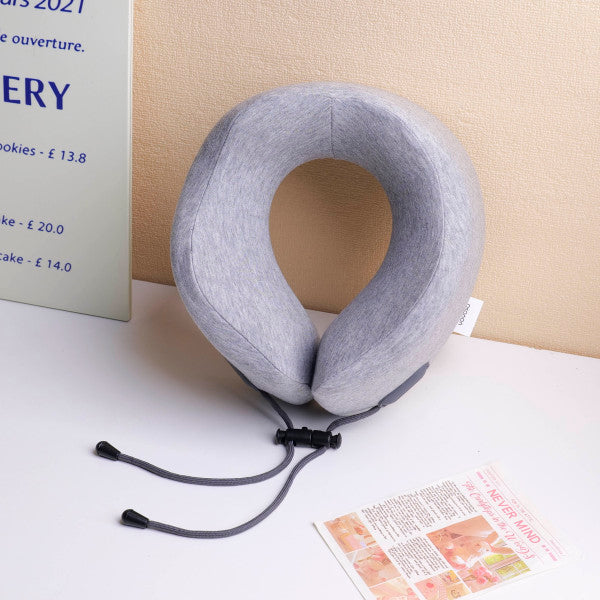 Simple Solid Color U-Shaped Pillow - Gray