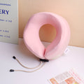 Simple Solid Color U-Shaped Pillow - Pink