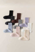 Basic Elastic Band Women's Mid-Calf Straight Socks