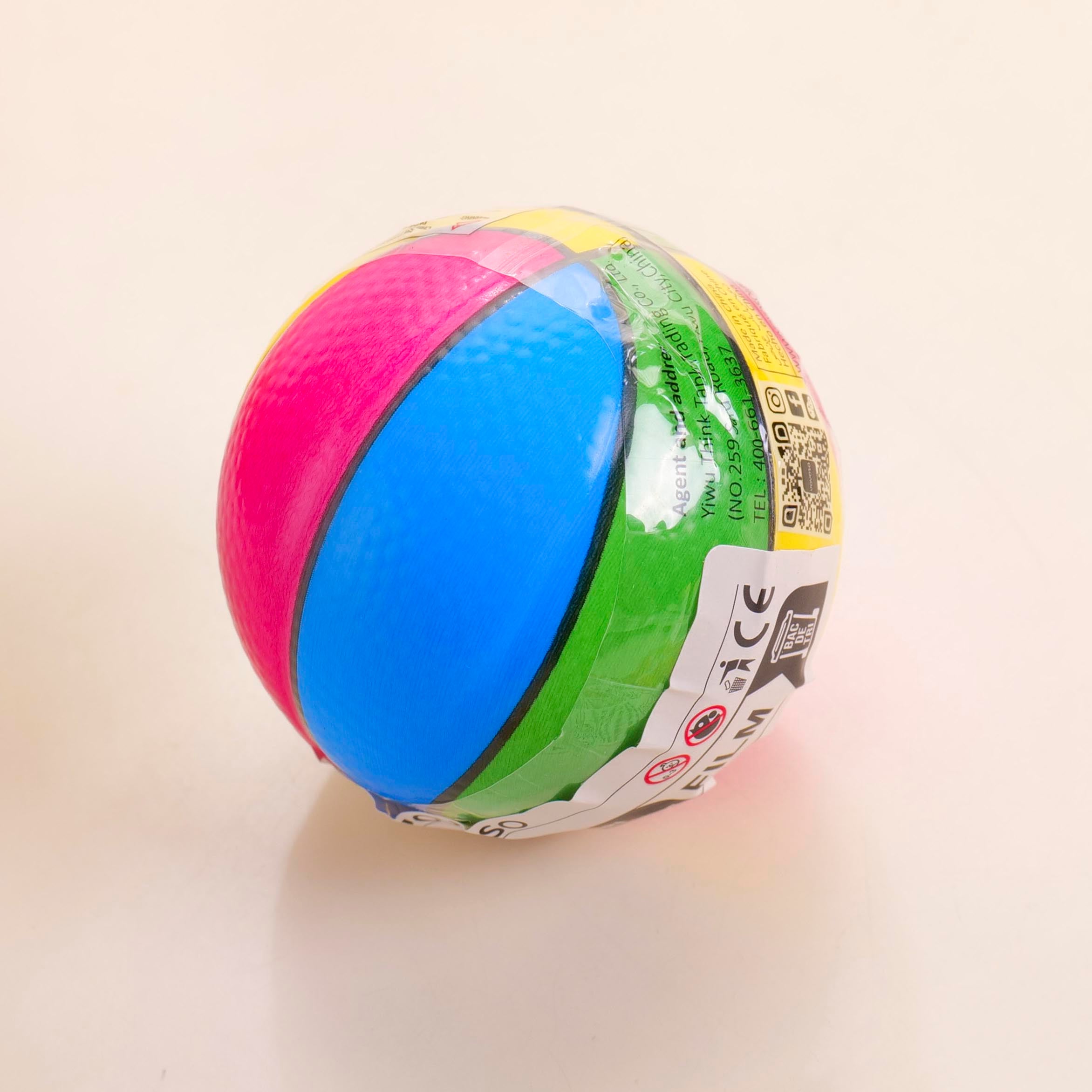 Four-Color Basketball PU High Bounce Ball 6.3cm
