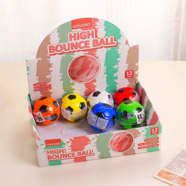 Colorful Soccer PU High Bounce Ball 6.3cm