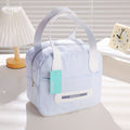 Smiley square lunch bag - blue