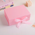 Foldable Ribbon Gift Box Small– Pink