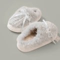 Women's Closed-Toe Slippers with Ribbon Bow Blue 40–41