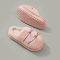 Women's Closed-Toe Slippers with Bow Tie Pink 38–39