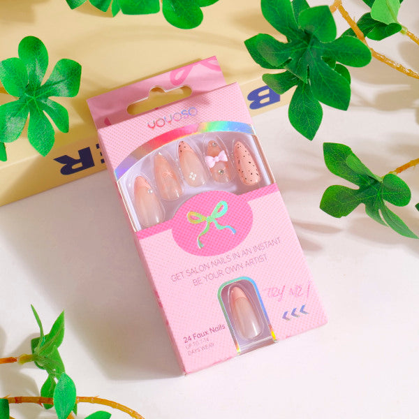 Bowknot Series - Pink Girl Press-on Nails