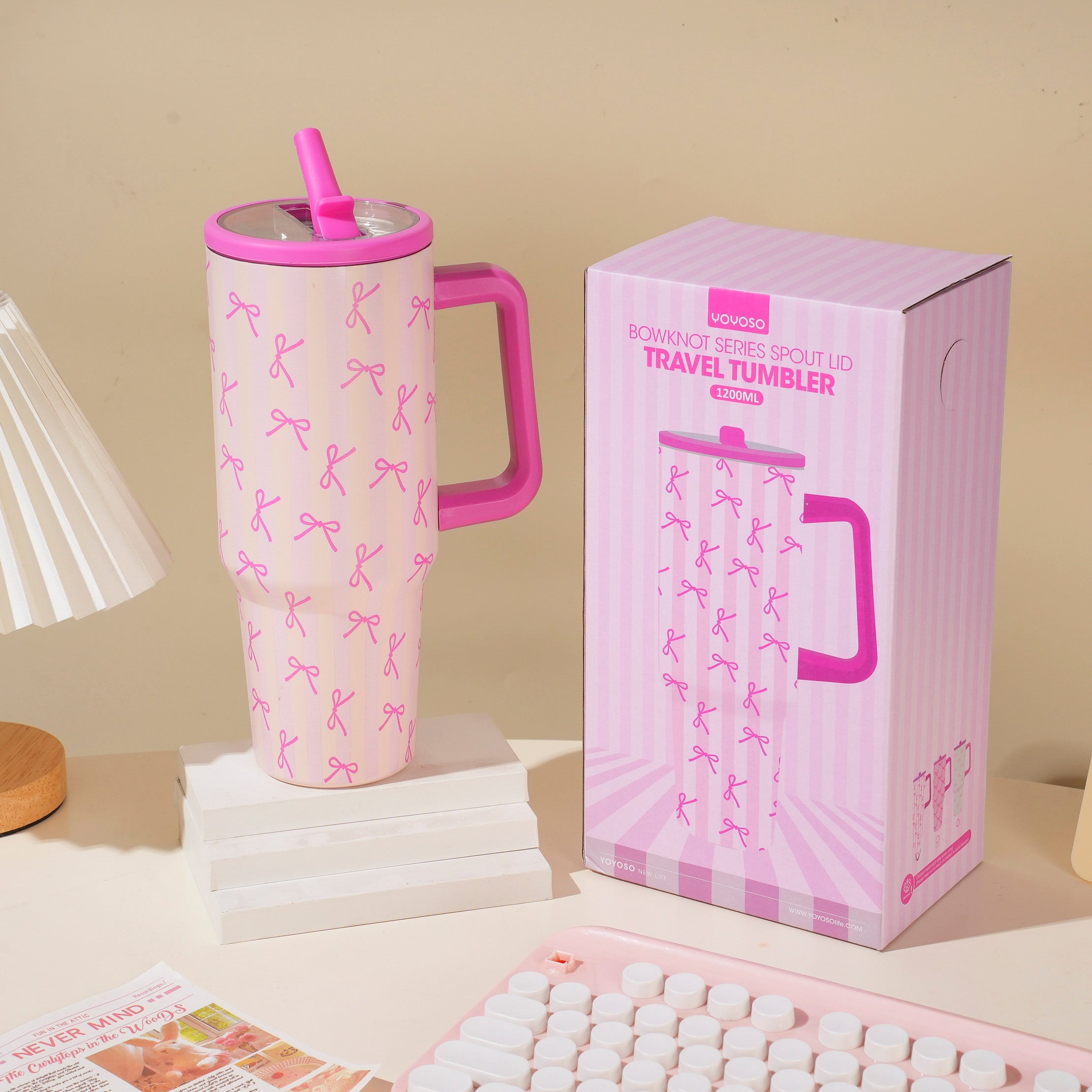 Bowknot Series Spout Lid Travel Tumbler C - 1.2L