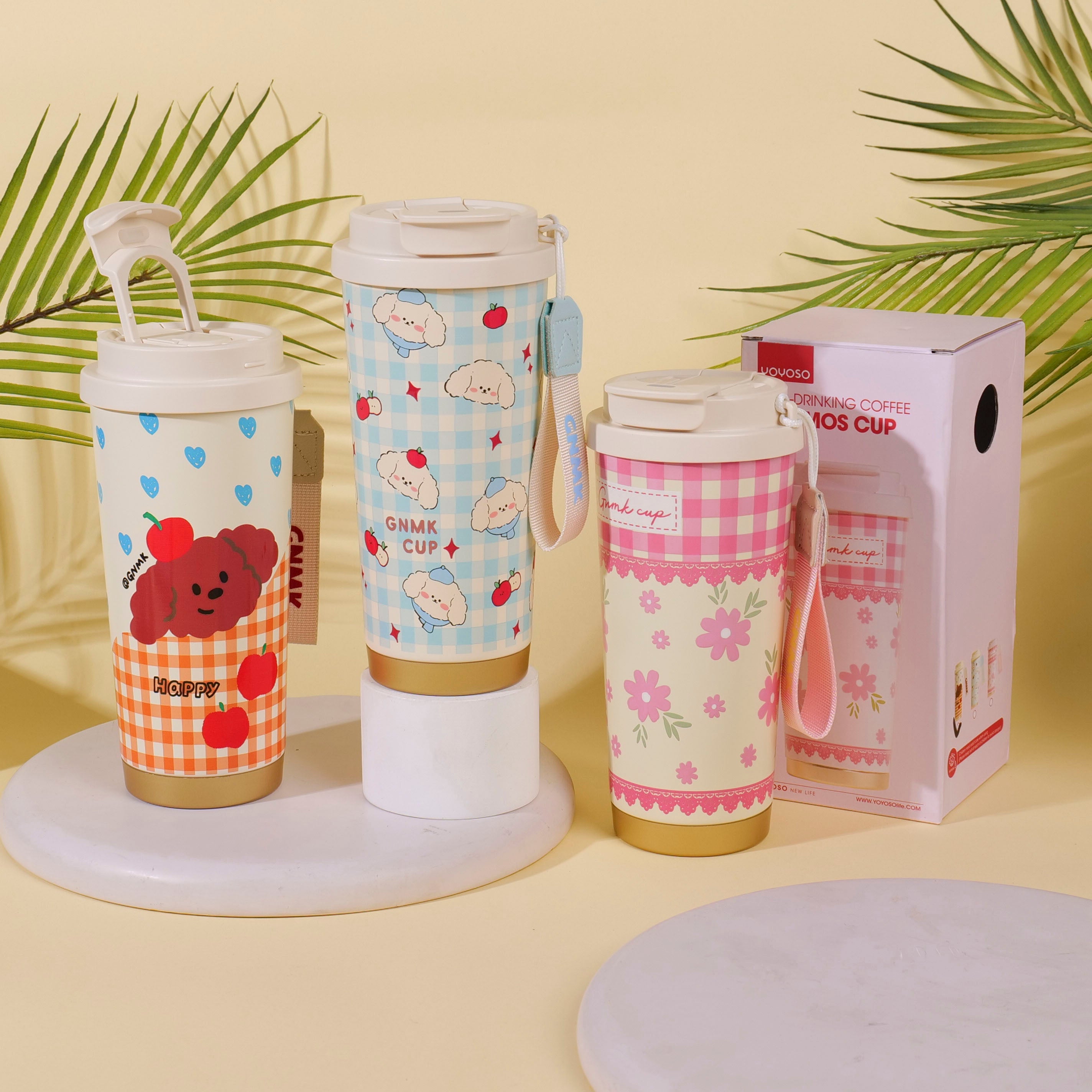 HS-BWB6001 Dual-Drinking Coffee Thermos Cup 550ml
