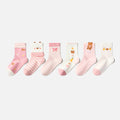 Pink Bear Kids Mid-Calf Socks M