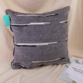 Minimalist Striped Throw Pillow – Gray