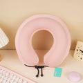 Ice Silk High-Ridge U-Shaped Pillow – Pink