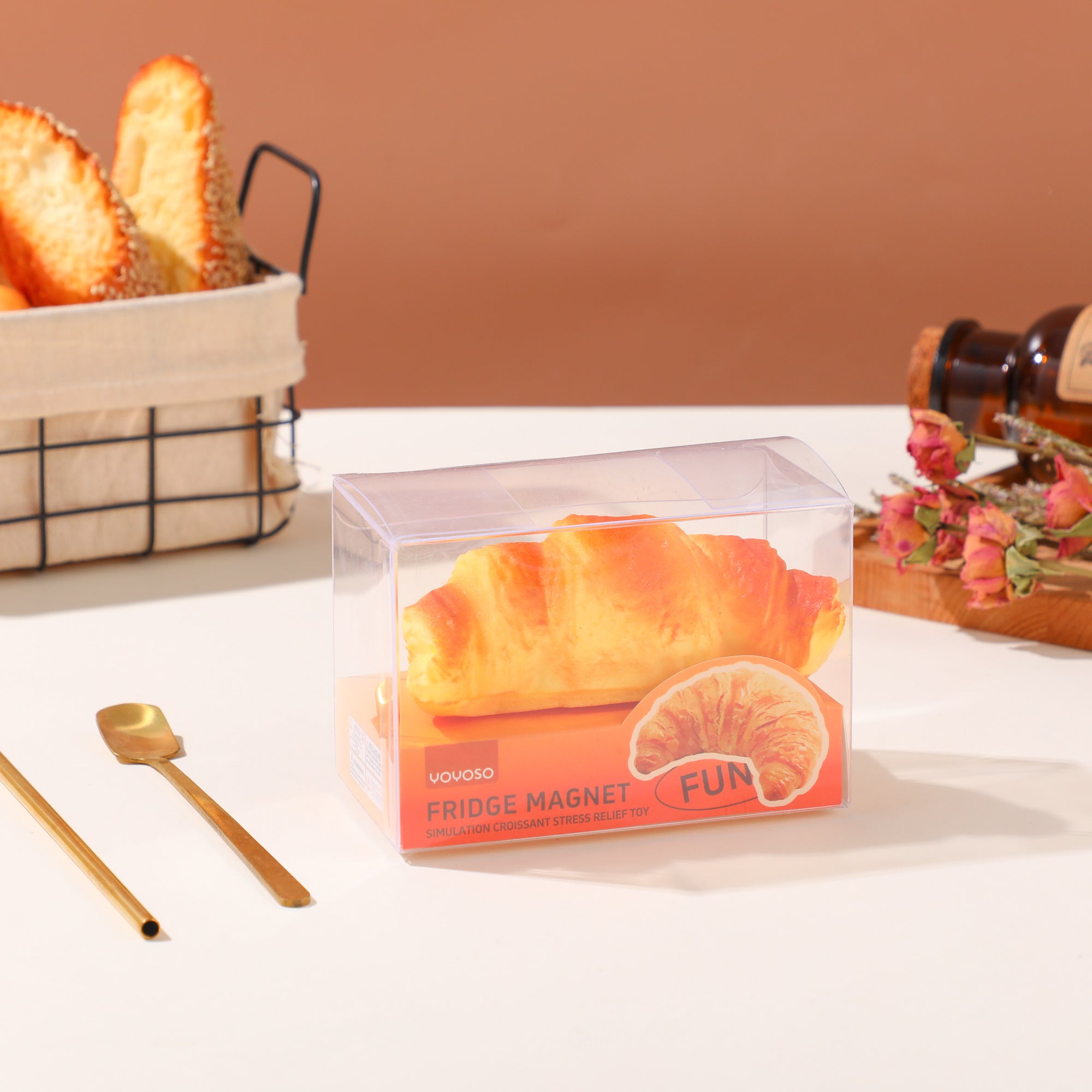 Simulation Croissant Stress Relief Toy – Fridge Magnet