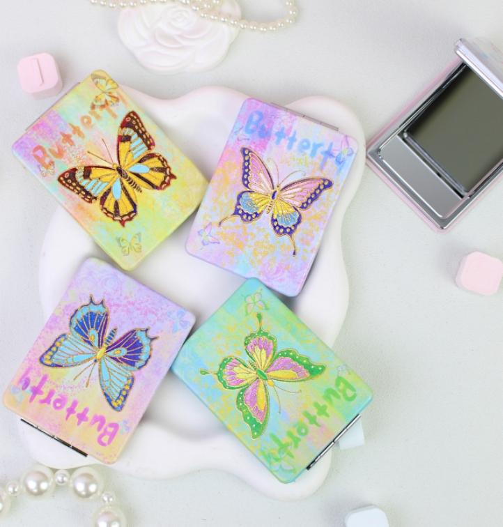 Butterfly Gold Foil Rectangle Fashion Mirror