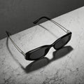 Hollow Frame Women's Sunglasses - Black