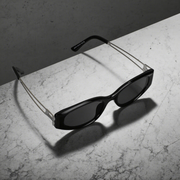 Hollow Frame Women's Sunglasses - Black