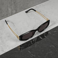 Hollow Frame Women's Sunglasses - Dark Brown