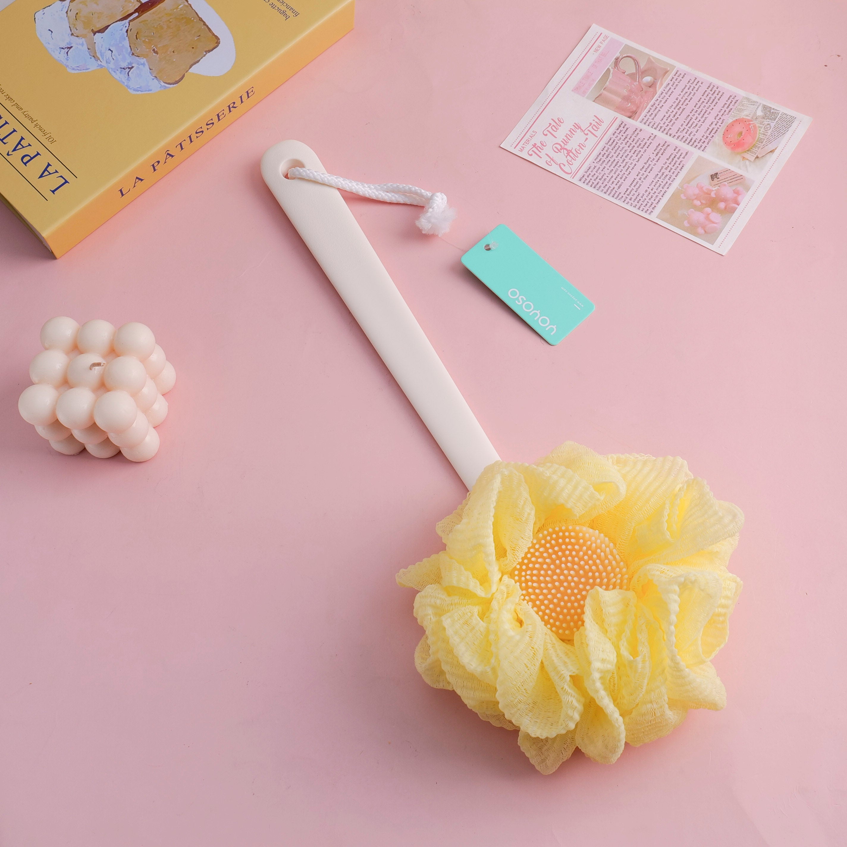 Sunflower Plastic Handle Bath Sponge