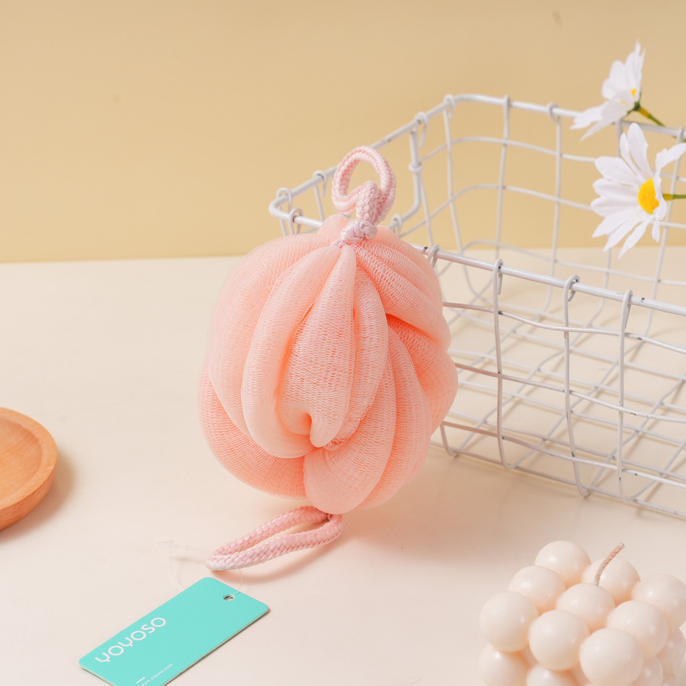Watermelon Ball Bath Strap (Two Sections) - Pink