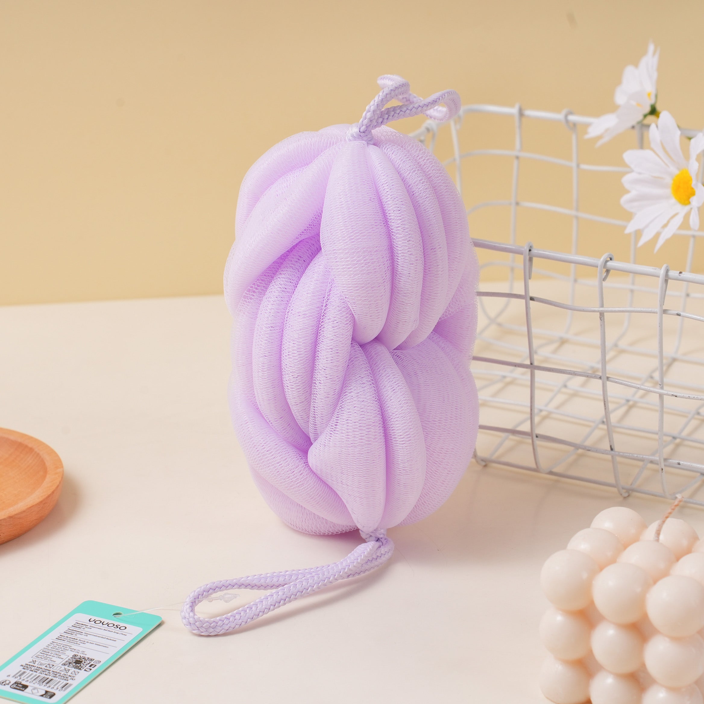 Watermelon Ball Bath Strap (Three Sections) - Purple
