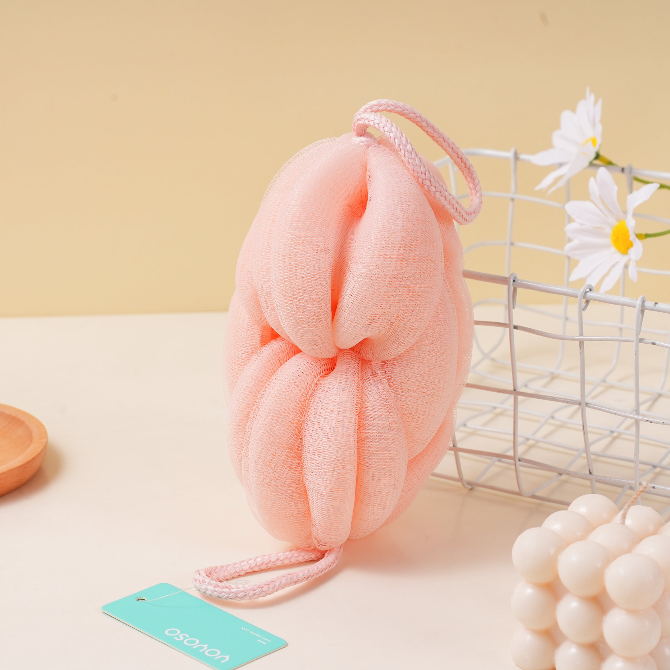 Watermelon Ball Bath Strap (Three Sections) - Pink