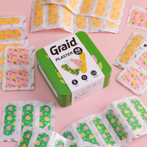 Graid Spring Flower Stretch Fabric Bandages 48pcs