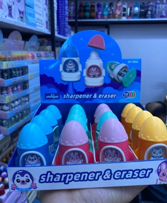 Rocket green panda pencil sharpener
