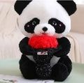 panda holding bouqets flower plush
