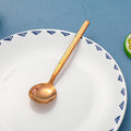 Stainless steel wave point rose gold tea spoon