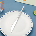 Stainless steel natural color wave point series-table knife