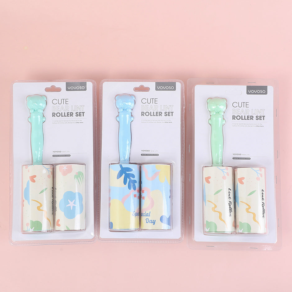 Cute bear lint roller set