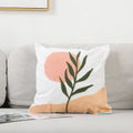 Plant and flower seris throw pillow - pink