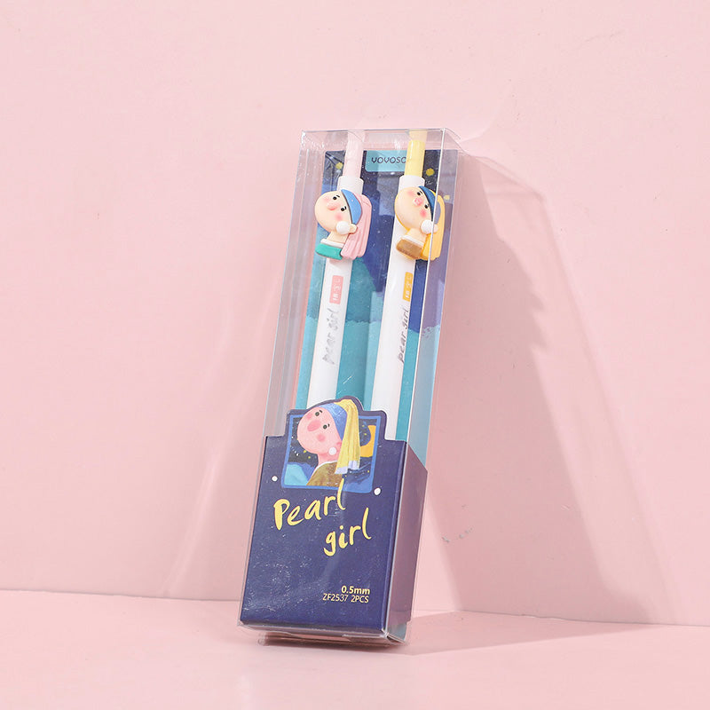 Pearl girl gel pen 2PCS