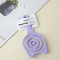 Cat head wet and dry hair comb -purple