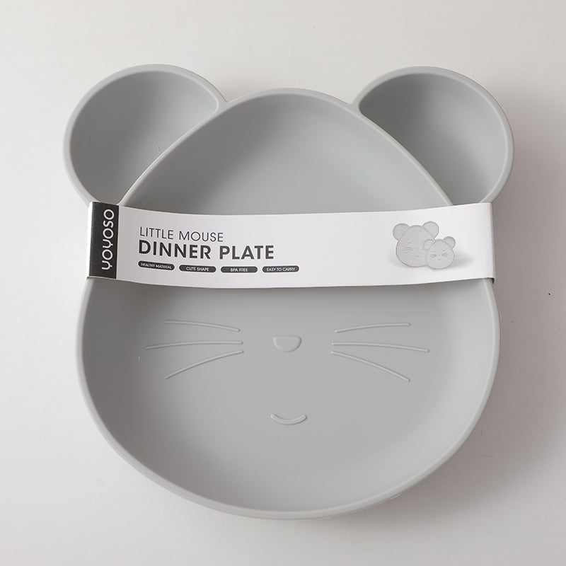 Little mouse dinner plate-grey