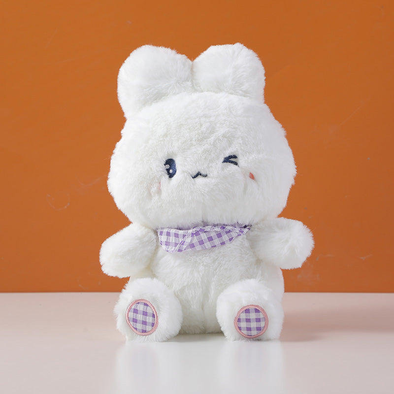 Blue scarf rabbit doll-20cm