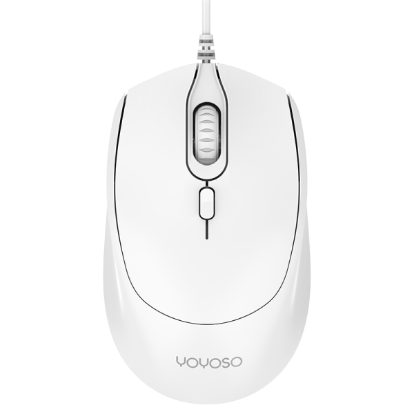 Wired business office mouse-white