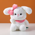Sitting sweet girl rabbit doll with bib -30cm