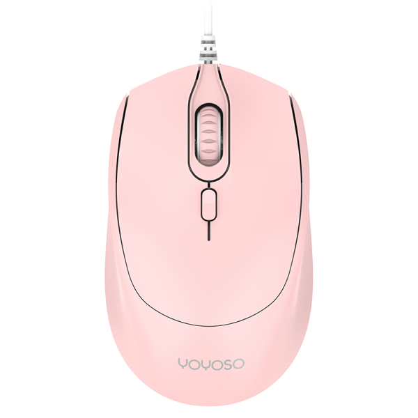 Wired business office mouse-pink