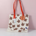 Cute bear head shoulder bag-orange