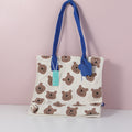 Cute bear head shoulder bag-blue