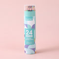 24 colors barrel packed colored pencil with eraser