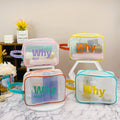 Simple english letter cosmetic bag